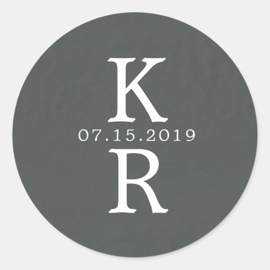 watercolor monogram Huwelijksmonogram Sticker (Voorkant)