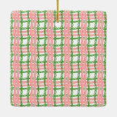 Watercolor Monogram Initiaal Kerstman Crest Keramisch Ornament (Achterkant)