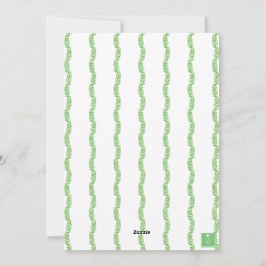 Watercolor Monogram Initial Nativity Crest Feestdagenkaart (Achterkant)