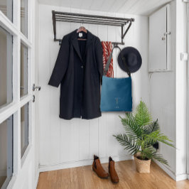 Watercolor monogram letter T verpleegster donkerbl Crossbody Tas