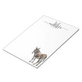 Watercolor monogram naam notitieblok Ezelboerderij (Schuin)