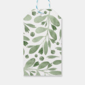 Watercolor Monogram Script Foto Platte Kerstkaart Cadeaulabel (Achterkant)