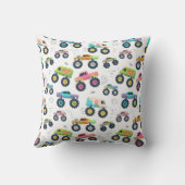 Watercolor Monster Car Trucks kids Kussen (Achterkant)