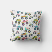 Watercolor Monster Car Trucks kids Kussen (Voorkant)