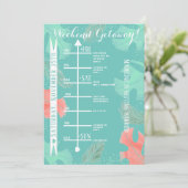 Watercolor Monstera Bachelorette Weekenduitstap Kaart (Staand voorkant)