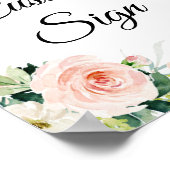 Watercolor Mooie Tuin Bloemen Persoonlijk Poster (Hoek)