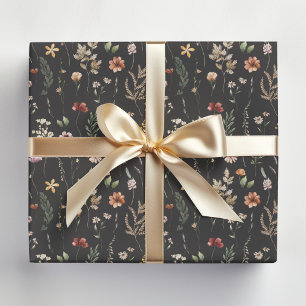Watercolor Mooie Wilde Bloemen Bloemmotief Cadeaupapier