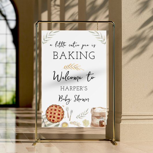 Watercolor Moppie Bakken Welkom Bord Poster