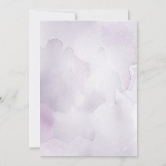 Watercolor Morada Huwelijk RSVP Kaarten (Achterkant)