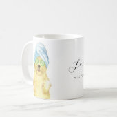 Watercolor Morkie Poo Spa Day Pet Portrait Mug Koffiemok (Voorkant links)