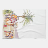 Watercolor Moroccan Camels Journey Kitchen Towels Theedoek (Horizontaal)