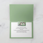 Watercolor Mother Sparrow Feeding Chicks Kaart (Binnen)