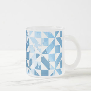 Watercolor motieven matglas koffiemok