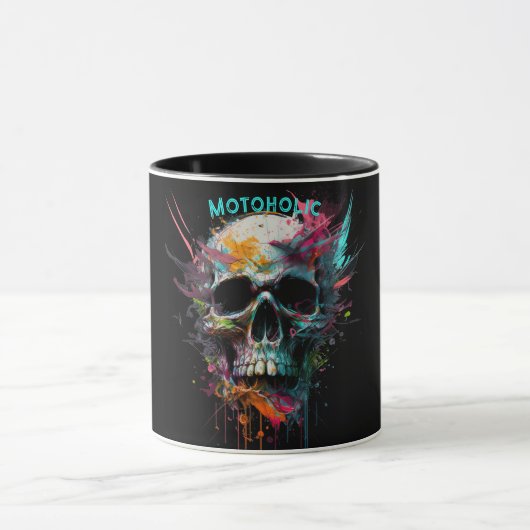 Watercolor Motorverslaafde Mok (Midden)