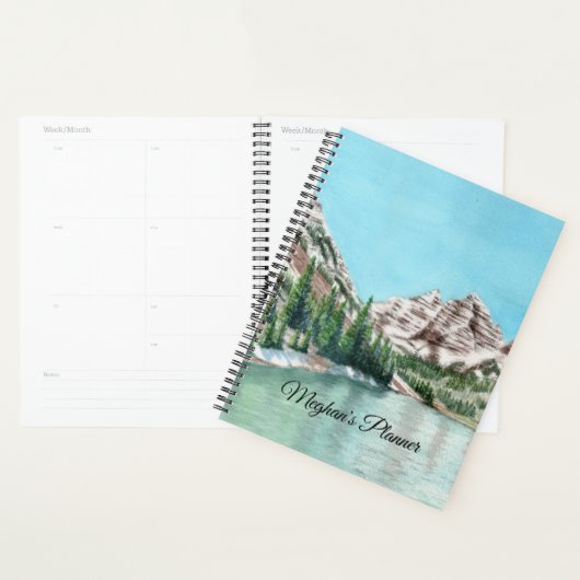 Watercolor mountain art planner (Display)