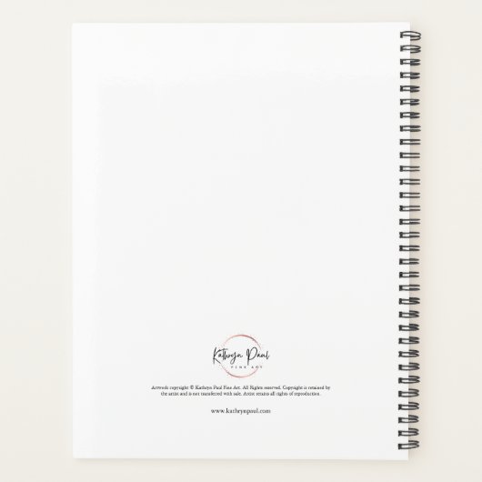 Watercolor mountain art planner (Achterkant)