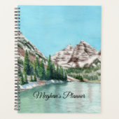 Watercolor mountain art planner (Voorkant)