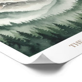 Watercolor Mountain Forest Poster (Hoek)