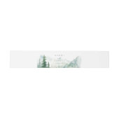 Watercolor Mountain Forest Rustic Wedding Uitnodigingen Wikkel (Vlak)