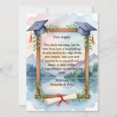 Watercolor Mountain Lake Journey Graduation Card (Voorkant)
