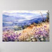 Watercolor Mountain Nature Print (Voorkant)