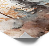 Watercolor Mountain Probediner Welkom Poster (Hoek)