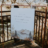 Watercolor Mountain Probediner Welkom Poster