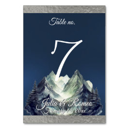 Watercolor Mountain & Ribbon Huwelijk 2 Kaart