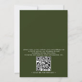 Watercolor Mountain Rustic Lakes QR Code Wedding Kaart (Achterkant)