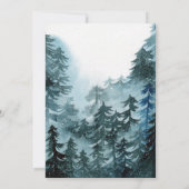 Watercolor Mountain | Whistler BC Wedding Kaart (Achterkant)