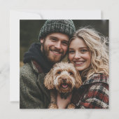 Watercolor Mountain Wildflower Photo Wedding Kaart (Achterkant)