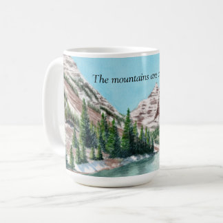 Watercolor mountains, Colorado coffee mug 11 oz Koffiemok