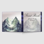 Watercolor Mountains Wedding Large Gastenboek (Volledig)