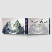 Watercolor Mountains Wedding Small Gastenboek (Volledig)