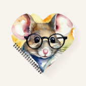 Watercolor Muis Met Bril Notitieboek (Voorkant)