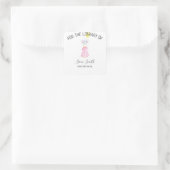 Watercolor muis - voor de bibliotheek van vierkante sticker (Tas)