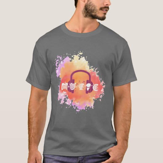 Watercolor Music friend T-shirt (Voorkant)