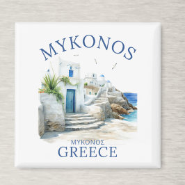 Watercolor Mykonos Greece Dreamscape Magneet