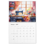 Watercolor Naaikamer Kalender (Feb 2027)