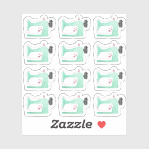 Watercolor Naaimachine Shabby Chic Pagina Planner Sticker