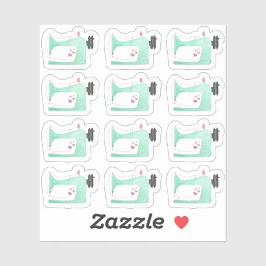 Watercolor Naaimachine Shabby Chic Pagina Planner Sticker (Vel)