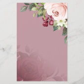 Watercolor  Naam die liefdeslied douche spelkaart Flyer (Achterkant)