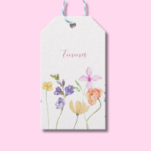Watercolor Naam Wilde Bloem Minimalistische Boho 