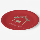 Watercolor Nativity Papieren Bordje (Gekanteld)