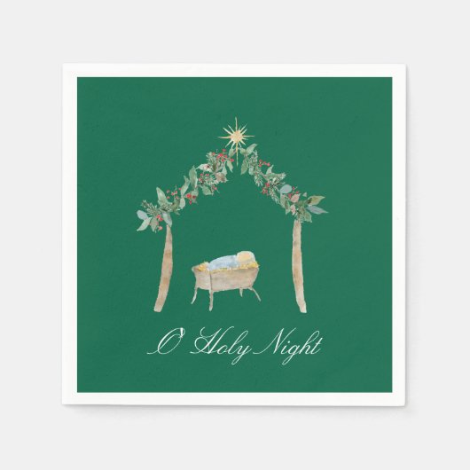 Watercolor Nativity  Servet (Voorkant)