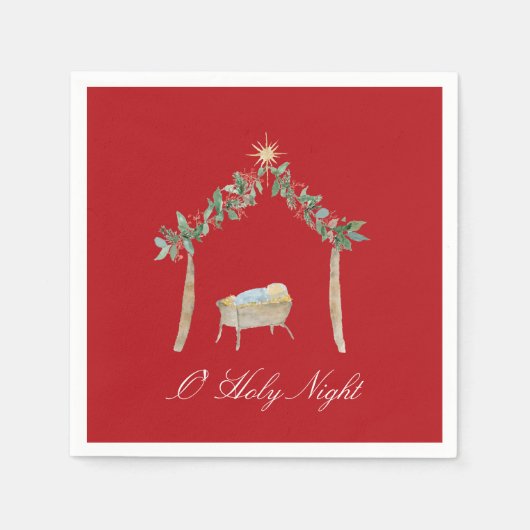 Watercolor Nativity Servet (Voorkant)