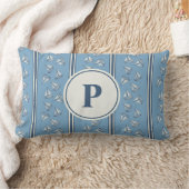 Watercolor Nautical Zeilboot Streep | Monogram Kussen (Deken)