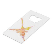 Watercolor Nazca Hummingbird Creditkaart Flessenopener (Voorkant Gekanteld)
