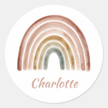 Watercolor Neutrale Regenboog Aangepaste Naam Boek