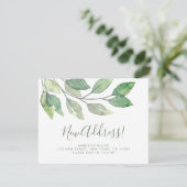 Watercolor New Address Moving Aankondiging (Staand voorkant)